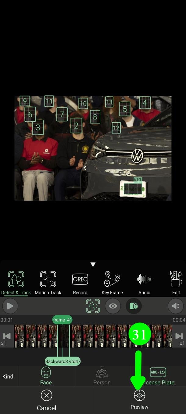 在 PutMask 中查看跟踪预览