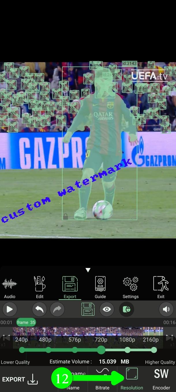 اختيار دقة التصدير في PutMask