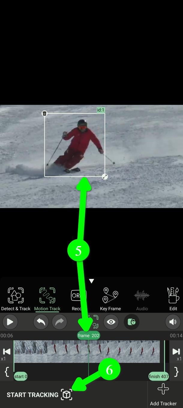 PutMaskで物体にトラッカーの枠を合わせて追跡を開始する